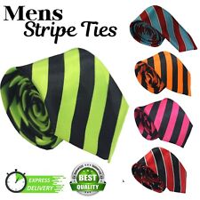 Mens Stripe Ties Neon Unisex