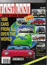 FAST LANE New Car Guide for 1992 model year - mint condition