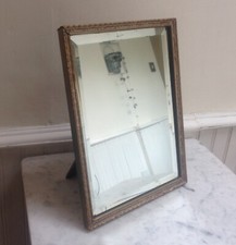 Vintage wood framed mirror - wood,
