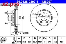 X2 PCS FRONT BRAKE DISC ROTOS