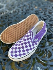 Purple Checkerboard Slip On
