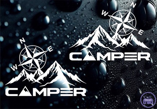 Large compass mountain - large, 2x