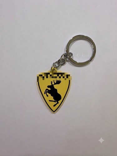 Yellow prancing moose key - yellow,