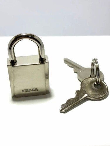 Prada silver padlock cadena - silver,