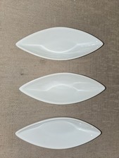 Ceramic Dishes x 4 Dip Dishes White Gloss 