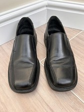 Pierre Cardin Paris Mens Loafers Size UK 7 EU 41 Black Leather Slip On Shoes