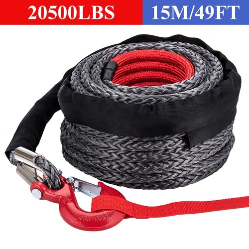 8mm 15m synthetic winch rope - synthetic,