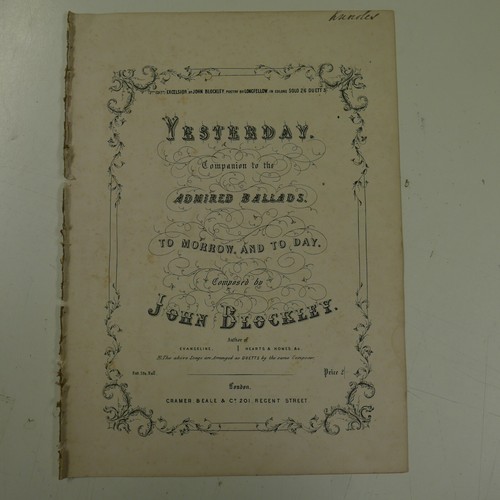 Antique songsheet yesterday - songsheet,
