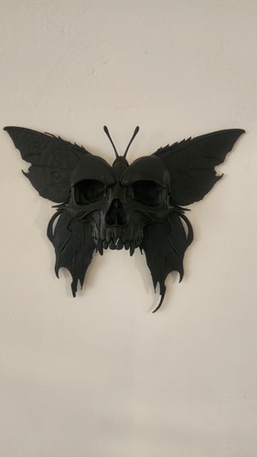 Goth skull butterfly - goth,