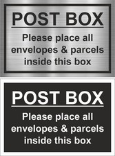 POST / PARCEL BOX SIGN NOTICE