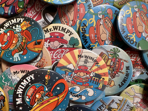 Wimpy tin badge - mr,