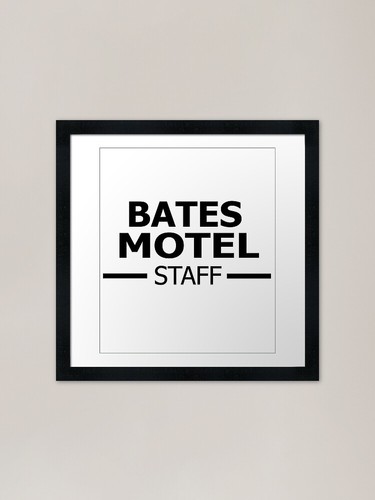 Bates motel staff framed art - bates,
