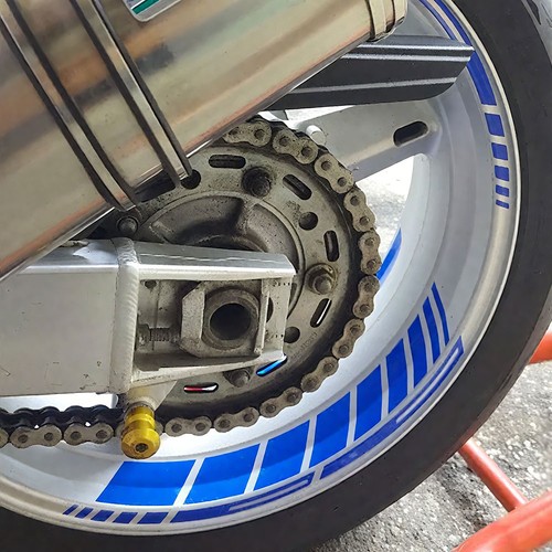 Reflective motorcycle wheel - reflective,