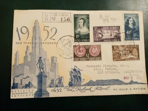 South africa 1952 fdc - africa,