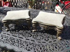 Pair of lovely ornate Rococo brass foot stools.