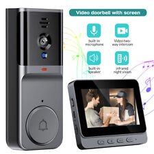 Wireless Video Doorbell Smart Home Intercom Security Camera Door Bell + Monitor