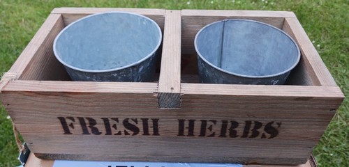 Washed green wooden small box - small,