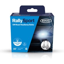 Ring RallySport 100W Halogen Off-Road / Motorsport Headlamp H7 Bulbs, Pack Of 2
