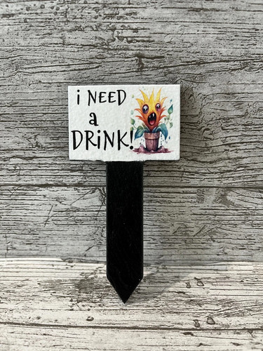 Plant pot slate - pot, markers