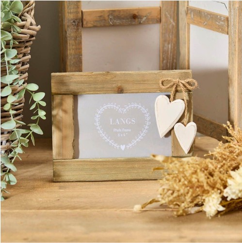 Rustic wooden photo frame with - frame,