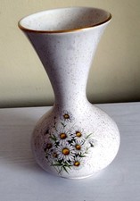 Vintage Kernewek Cornwall Pottery Vase Daisy Pattern