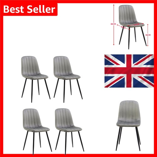Velvet dining chairs - set, 4