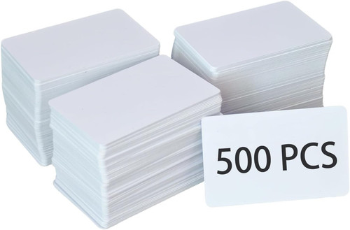 500 pack white blank pvc - pack, cards