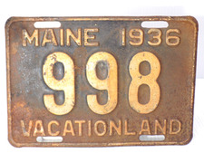 Antique/ Vintage 1936 Maine #