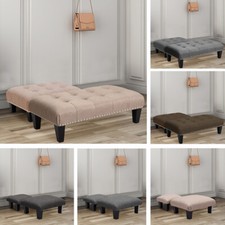 Linen Fabric Footstool Pouffe Stool Low Stool Chair Changing Shoes FootRest Seat