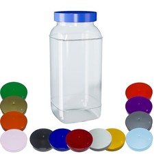 Large plastic storage jar food - plastic,