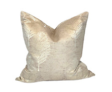 lilac and pearl shimmer leaf cushion cover 16"x16"