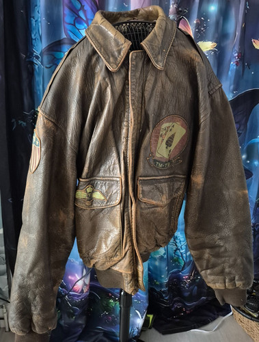 Vintage leather flight jacket - vintage,