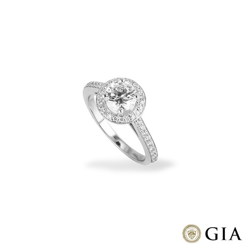 White gold round - round, cut