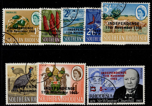 Rhodesia qeii sg366 373 - sg366-373,, 1966