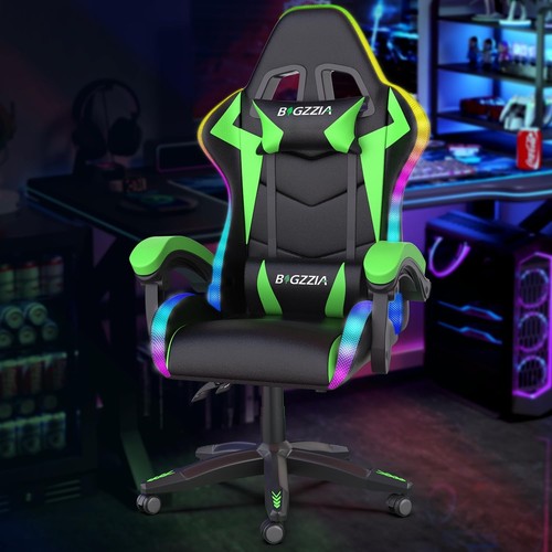High back rgb gaming chair - back,