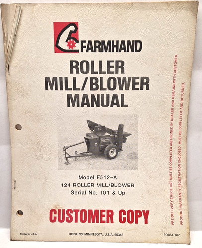 Used farmhand roller - mill, /