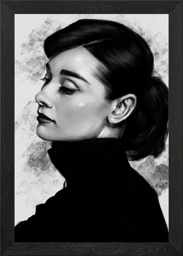 Audrey hepburn portrait framed - audrey,