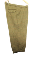 HUCKLECOTE PLUS FOUR TWEED WOOL SHOOTING BREEKS 44"W 23"L GREEN