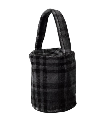 Velvet check doorstop cover - check,