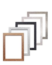 Flat Bright Mirror Effect Mosaic Picture Photo Poster Frame Fitted With Glass 