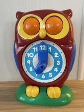 EARLY LEARNING CENTRE Tell The Time Owl Answer Teaching Clock Tomy Vintage 1990
