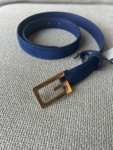 Gucci blue suede belt size - suede,