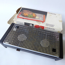 Brabantia black classic vintage 1970s food warmer, Holland. 2 candles + boxed