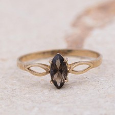 Vintage 9ct Gold Smoky Quartz