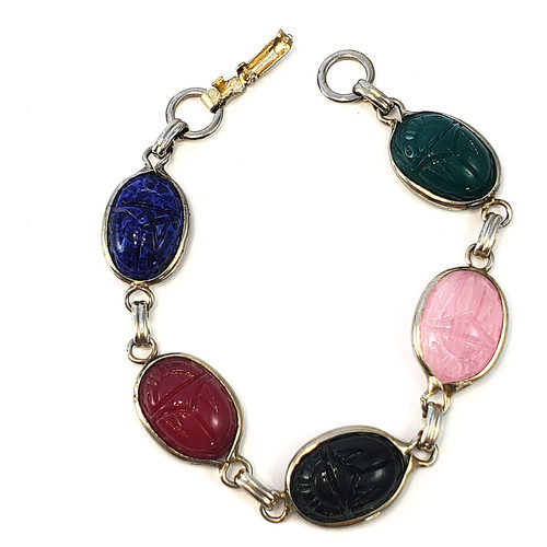 Scarab beetle bracelet - scarab,