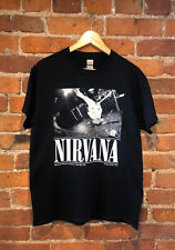 NIRVANA Live T-Shirt (Grunge Retro Vintage) Unisex Ladies Mens (Black)
