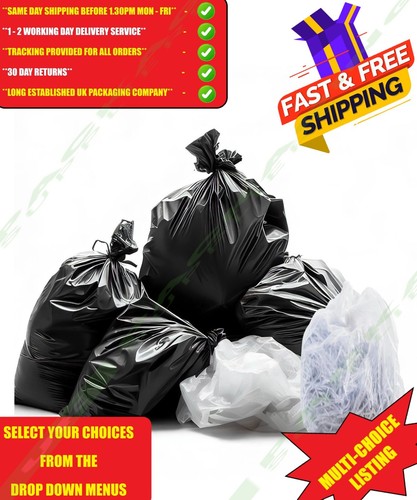 Black clear plastic refuse - clear,