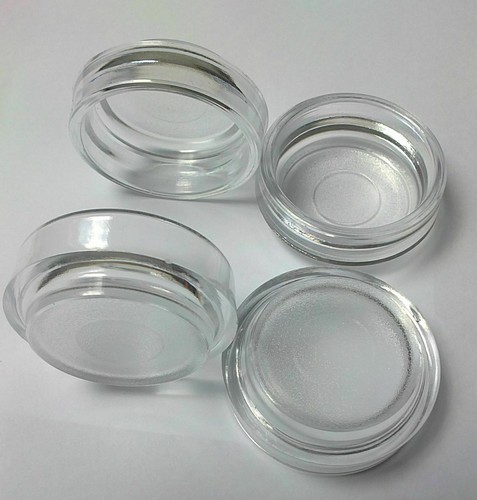 12x small castor cups - 12x, clear