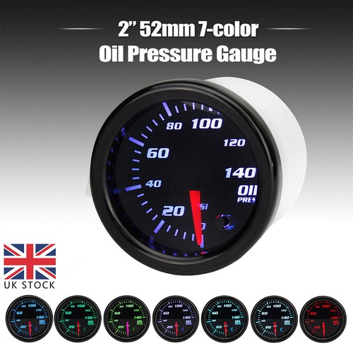 52mm color led car - color, oil
