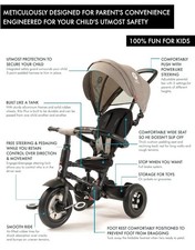QPLAY Tricycle Rito Plus Grey/ Unisex, 18 months to 5 years old